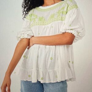 NWOT- Free People Edie Baby Doll Blouse